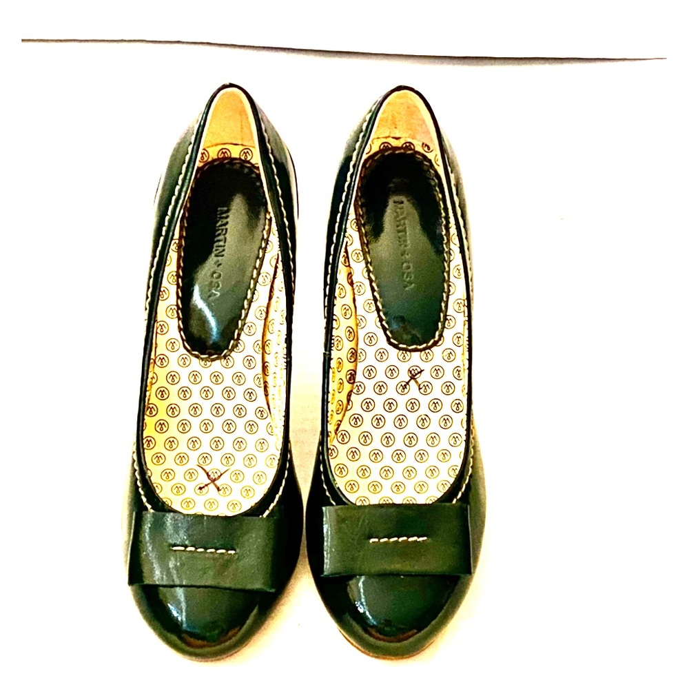 Anthropologie Green Patent Leather Pumps s…